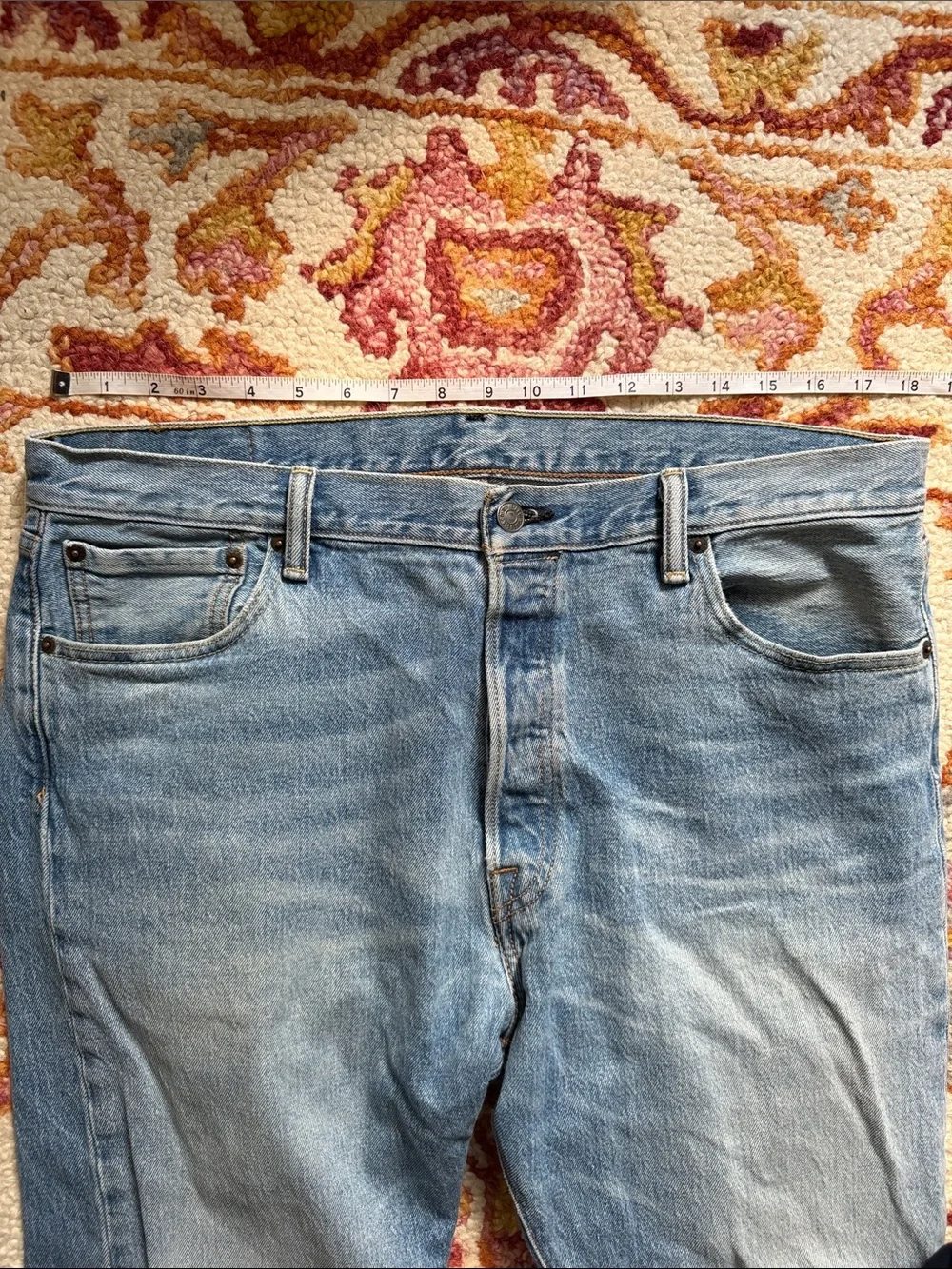 Levi’s 501 Classic Straight Leg Light Blue Jeans - Men's